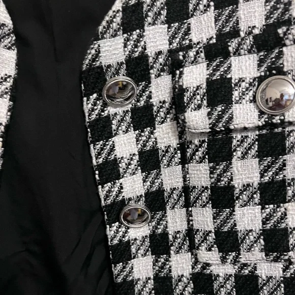 Rachel Zoe Plaid Cropped Blazer Women's Size L Academia Preppy. NWT - Picture 4 of 9